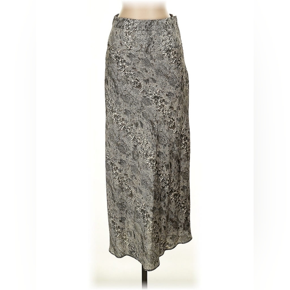 Free People Gray Paisley Wrap Midi Skirt - Size 4 - Picture 3 of 4